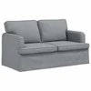 Sofa 2 pcs Šviesiai pilka Metalas