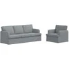 Sofa 2 pcs Šviesiai pilka Metalas