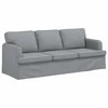 Sofa 2 pcs Šviesiai pilka Metalas