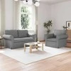 Sofa 2 pcs Šviesiai pilka Metalas