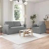 Sofa 2 pcs Šviesiai pilka Metalas