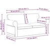 Sofa 2 pcs Šviesiai pilka Metalas