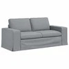 Sofa 2 pcs Šviesiai pilka Metalas