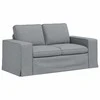 Sofa 2 pcs Šviesiai pilka Metalas