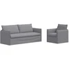 Sofa Sofos komplektas 2 pcs Šviesiai pilka 196 x 82 x 85 cm Audinys