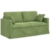 Sofa Sofos komplektas 2 pcs Šviesiai žalia 158 x 78 x 80 cm Aksomas