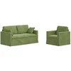 Sofa Sofos komplektas 2 pcs Šviesiai žalia 158 x 78 x 80 cm Aksomas