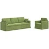 Sofa Sofos komplektas 2 pcs Šviesiai žalia 228 x 78 x 80 cm Aksomas