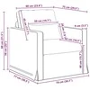 Sofa 2 pcs Tamsiai pilka Metalas
