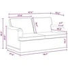 Sofa 2 pcs Tamsiai pilka Metalas