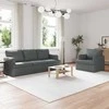Sofa 2 pcs Tamsiai pilka Metalas
