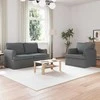 Sofa 2 pcs Tamsiai pilka Metalas