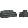 Sofa 2 pcs Tamsiai pilka Metalas