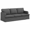Sofa 2 pcs Tamsiai pilka Metalas