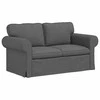 Sofa 2 pcs Tamsiai pilka Metalas