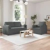 Sofa 2 pcs Tamsiai pilka Metalas