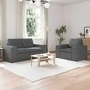 Sofa 2 pcs Tamsiai pilka Metalas