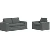 Sofa 2 pcs Tamsiai pilka Metalas