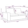 Sofa 2 pcs Tamsiai pilka Metalas