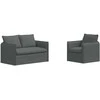 Sofa Sofos komplektas 2 pcs Tamsiai pilka 136 x 82 x 85 cm Audinys