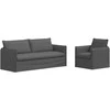 Sofa Sofos komplektas 2 pcs Tamsiai pilka 196 x 82 x 85 cm Audinys