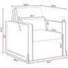 Sofa 2 pcs Tamsiai pilka Metalas