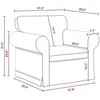 Sofa 2 pcs Tamsiai pilka Metalas