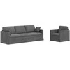 Sofa Sofos komplektas 2 pcs Tamsiai pilka 228 x 78 x 80 cm Aksomas
