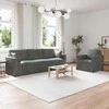 Sofa Sofos komplektas 2 pcs Tamsiai pilka 228 x 78 x 80 cm Aksomas