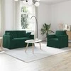 Sofa Sofos komplektas 2 pcs Tamsiai žalia 138 x 78 x 80 cm Aksomas
