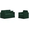 Sofa Sofos komplektas 2 pcs Tamsiai žalia 138 x 78 x 80 cm Aksomas