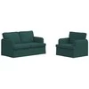 Sofa Sofos komplektas 2 pcs Tamsiai žalia 144 x 80 x 85 cm audinys