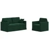 Sofa Sofos komplektas 2 pcs Tamsiai žalia 158 x 78 x 80 cm Aksomas
