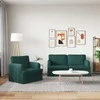 Sofa Sofos komplektas 2 vnt. Tamsiai žalia audinys