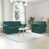 Sofa Sofos komplektas 2 pcs Tamsiai žalia 175 x 82 x 80 cm audinys