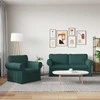 Sofa Sofos komplektas 2 vnt. Tamsiai žalia audinys