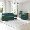 Sofa Sofos komplektas 2 pcs Tamsiai žalia 196 x 82 x 85 cm Audinys