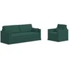 Sofa Sofos komplektas 2 pcs Tamsiai žalia 198 x 78 x 80 cm audinys