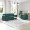 Sofa Sofos komplektas 2 pcs Tamsiai žalia 198 x 78 x 80 cm audinys