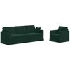 Sofa Sofos komplektas 2 pcs Tamsiai žalia 228 x 78 x 80 cm Aksomas