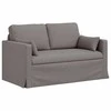 Sofa 2 pcs Taupe Metalas