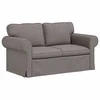 Sofa 2 pcs Taupe Metalas