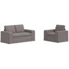 Sofa 2 pcs Taupe Metalas