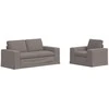 Sofa 2 pcs Taupe Metalas
