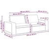 Sofa 2 pcs Taupe Metalas