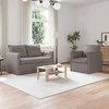 Sofa 2 pcs Taupe Metalas
