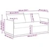 Sofa 2 pcs Taupe Metalas