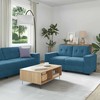 Sofa Sofos komplektas 3 pcs Mėlyna 221 x 80 x 80 cm Aksomas