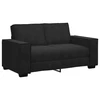 Sofa 3 dalių sofos komplektas su pagalvėlėmis, juodas aksomas