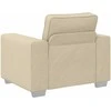 Sofa 3 pcs Kreminė 219 x 80 x 82 cm Lino mišinio audinys